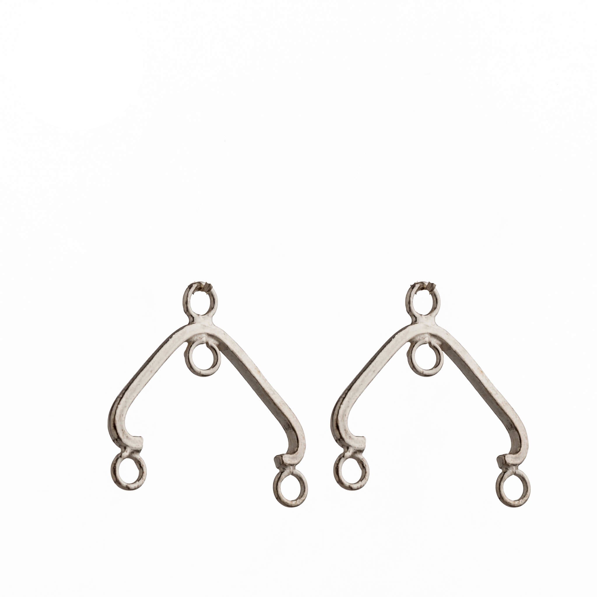 Curved Earring Components in Sterling Silver 30.1x16.5mm 22 Gauge