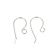 Ear Wires with an Outer Loop in Sterling Silver