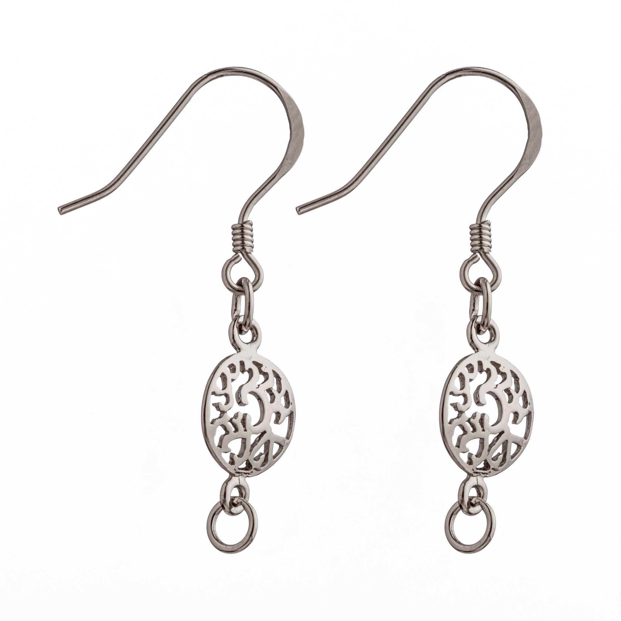 Ear Wires with Frolic Earring Components in Sterling Silver 30.8x8.1x0.7mm