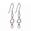 Ear Wires with Cross Earring Components in Sterling Silver 32.4x11.3x0.4mm