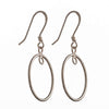 Ear Wires with Oval Earring Components in Sterling Silver