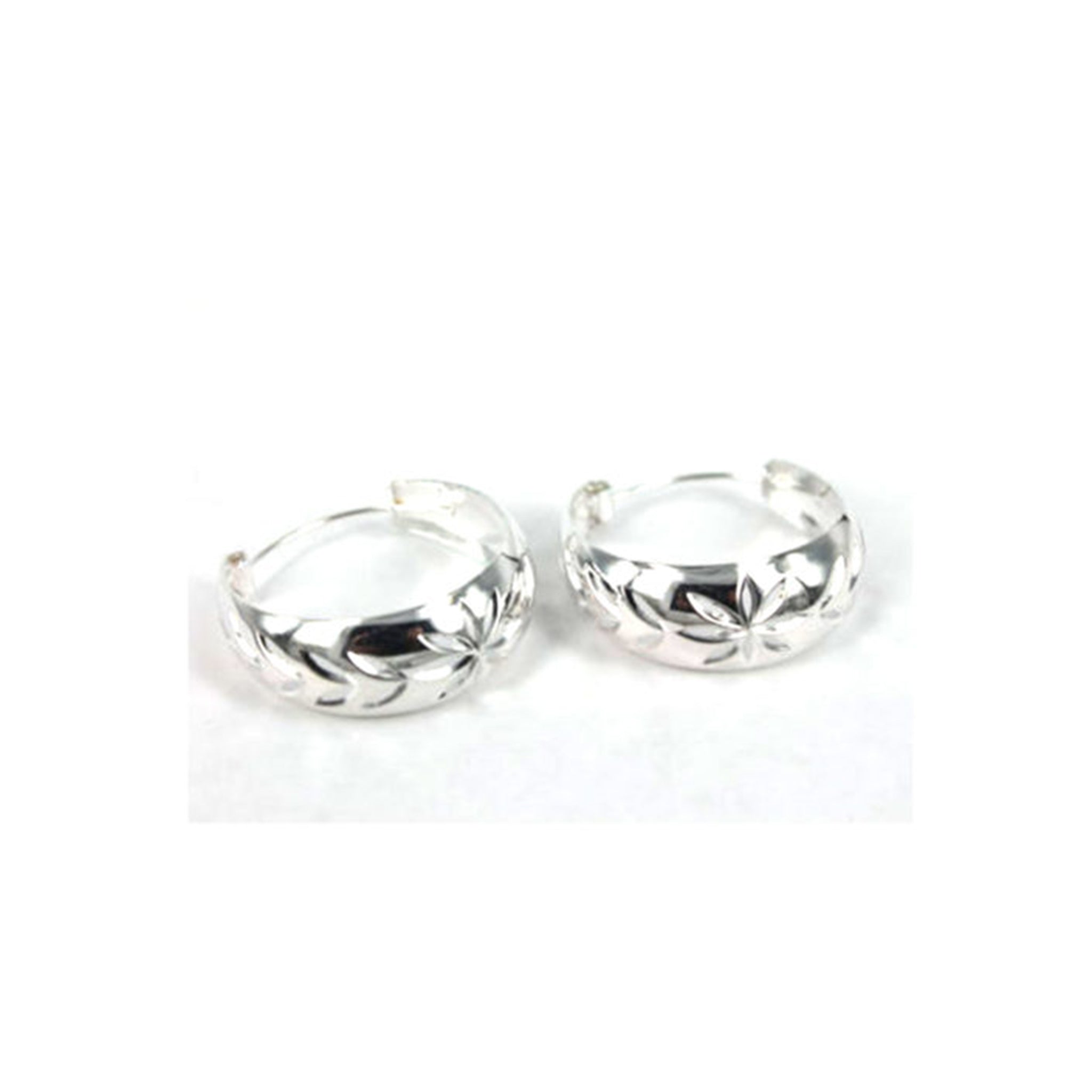 Hoop Earrings in Sterling Silver 32x11.9mm