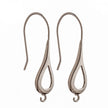 Ear Wires with Pear Shape in Sterling Silver 32.4x14.7x8.1mm