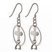 Ear Wires with Earring Components and Pinch Bail Mounting in Sterling Silver