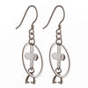 Ear Wires with Earring Components and Pinch Bail Mounting in Sterling Silver