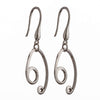 Pear Shape Ear Wires with Earring Components in Sterling Silver 36.5x13.4mm