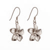 Ear Wires with Flower Shape and Cup and Peg Mounting in Sterling Silver 5mm