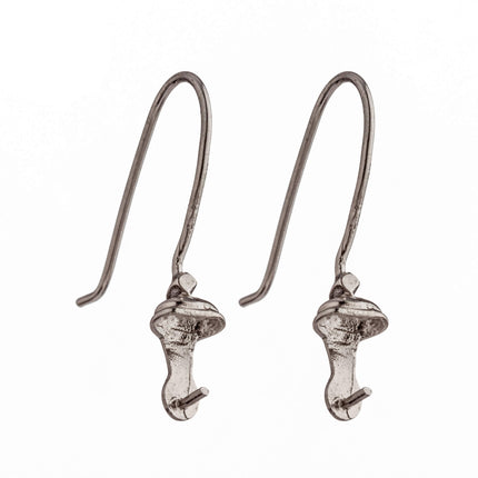 Ear Wires with Unique Peg Mounting in Sterling Silver 20 Gauge