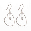 Ear Wires with Earring Components, Chain, and Cup and Peg Mounting in Sterling Silver 2mm