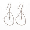 Ear Wires with Earring Components, Chain, and Cup and Peg Mounting in Sterling Silver 2mm