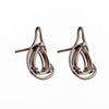 Ear Ear Studs with Pear Shape Mounting in Sterling Silver 7x8mmwith Pear Shape Mounting in Sterling Silver 7x9mm
