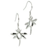 Dragonfly Earrings with Oval Mounting in Sterling Silver for 4x6mm Stones