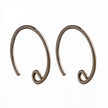 Ear Wires with Inner Loop in Sterling Silver 14.9x15.4mm 20 Gauge