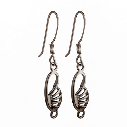 Ear Wires with Earring Components in Sterling Silver 30.3x5.6mm