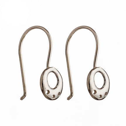 Ear Wires in Sterling Silver 17.9x11.1mm