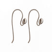 Ear Wires with Outer Loop in Sterling Silver 29.9x13.6mm