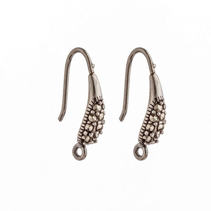 Ear Wires in Sterling Silver 17.7x10.5mm
