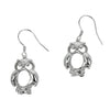 Ear Wires with Owl with Oval Setting in Sterling Silver 6x8mm