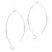 Marquise Earwires in Sterling Silver 40x15mm