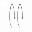Ear Wires with Inner Loop in Sterling Silver 35.3x14.5mm