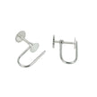 Screw-on Earrings with 2mm Wide Pad in Sterling Silver