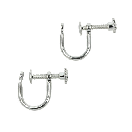 Screw-on Earrings with 3mm Wide Pad in Sterling Silver