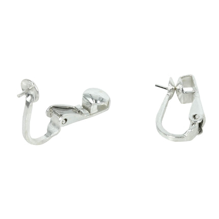 Clip-on Earrings with Domed Pad and Post in Sterling Silver 4-6mm