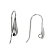 Pear Shape Ear Wires with Loop in Sterling Silver 20x5mm