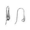 Pear Shape Ear Wires with Loop in Sterling Silver 20x5mm