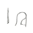 Thin Pear Shape Ear Wires with Pinch Bail in Sterling Silver 5mm