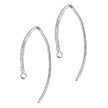Textured Marquise Earwires in Sterling Silver 22x10mm