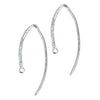 Textured Marquise Earwires in Sterling Silver 22x10mm