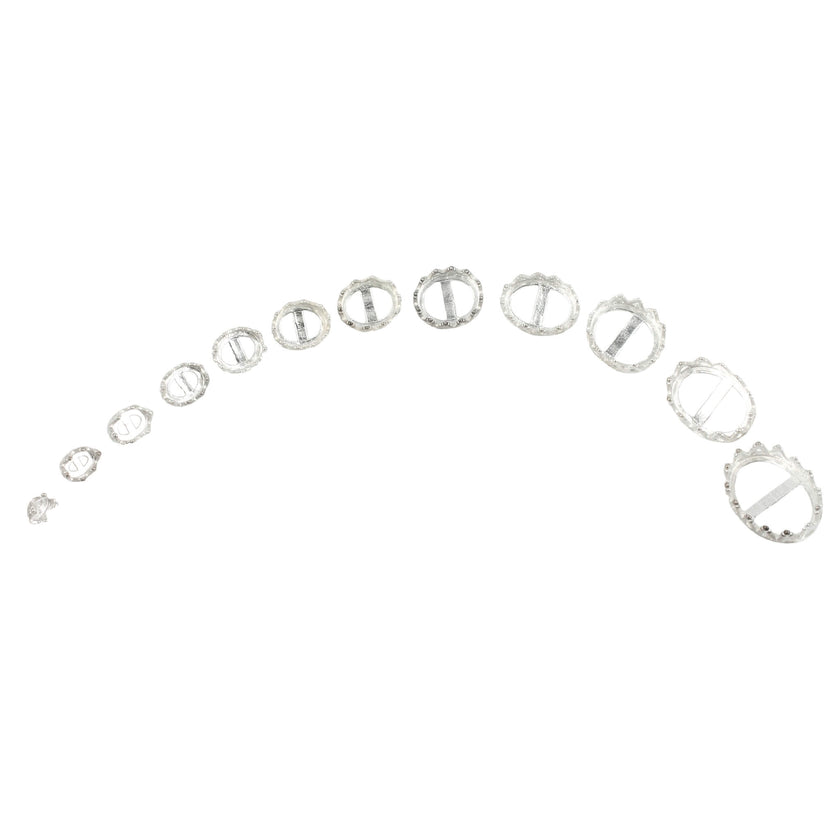 Jeweller Ring Peg Setting Gallery Style Oval Bezel