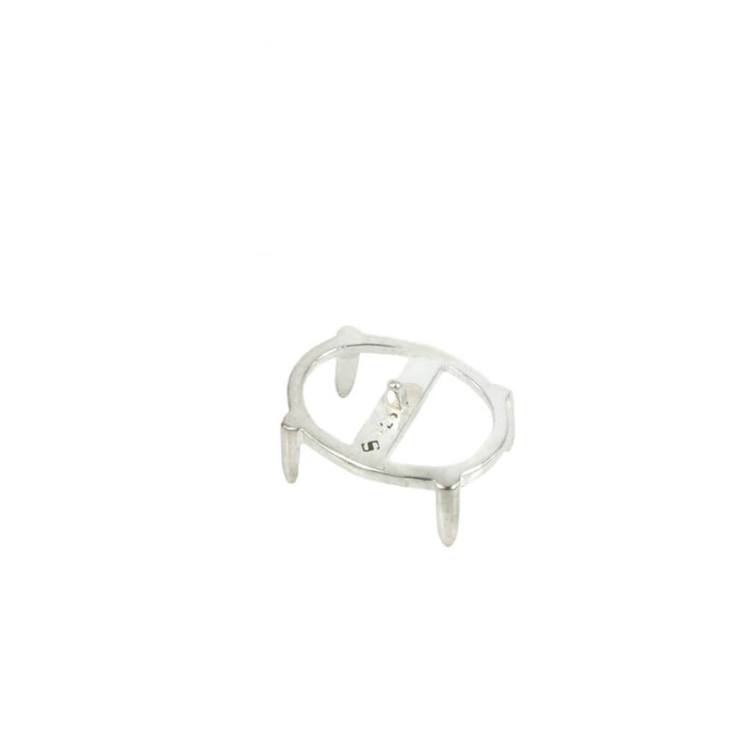 Jeweller Ring Peg Setting Four-Prong Oval Seat