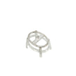 Jeweller Ring Peg Setting Basket Style Four-Prong Oval