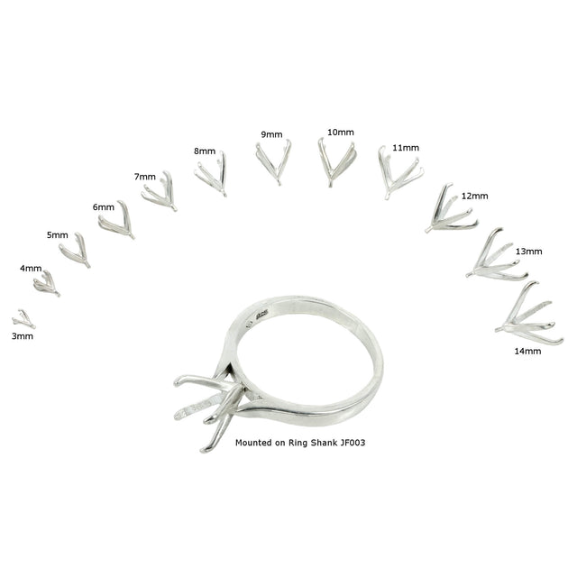 Jeweller Ring Peg Setting Four-Prong Round