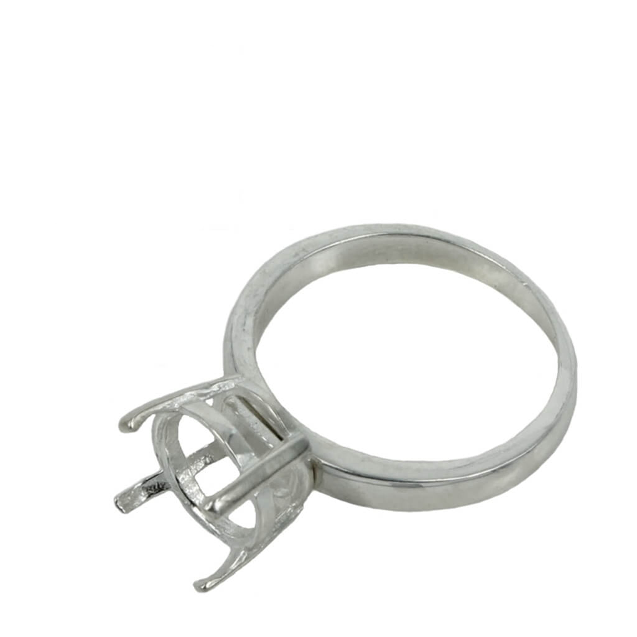Jeweller Ring Peg Setting Basket Style Four-Prong Round