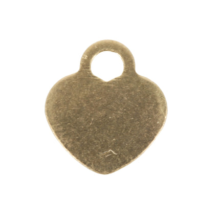 18Kt Gold Heart Jewelry Tag Component