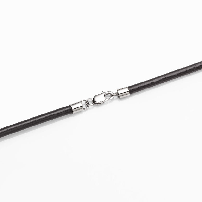 Leather Cord Necklace Black