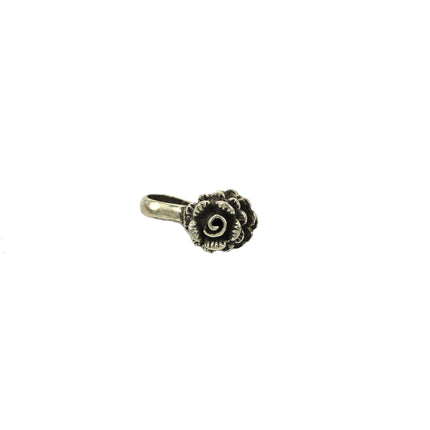 Rose Charm in Sterling Silver 13.88x7.35x6.49mm