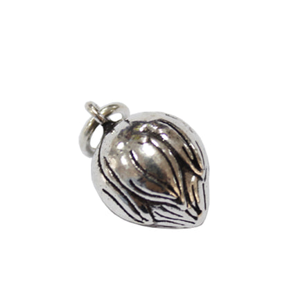 Peach Charm in Antique Sterling Silver 21x11.4x10.5mm