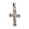 Cross Charm in Sterling Silver 38x18.4x2.1mm