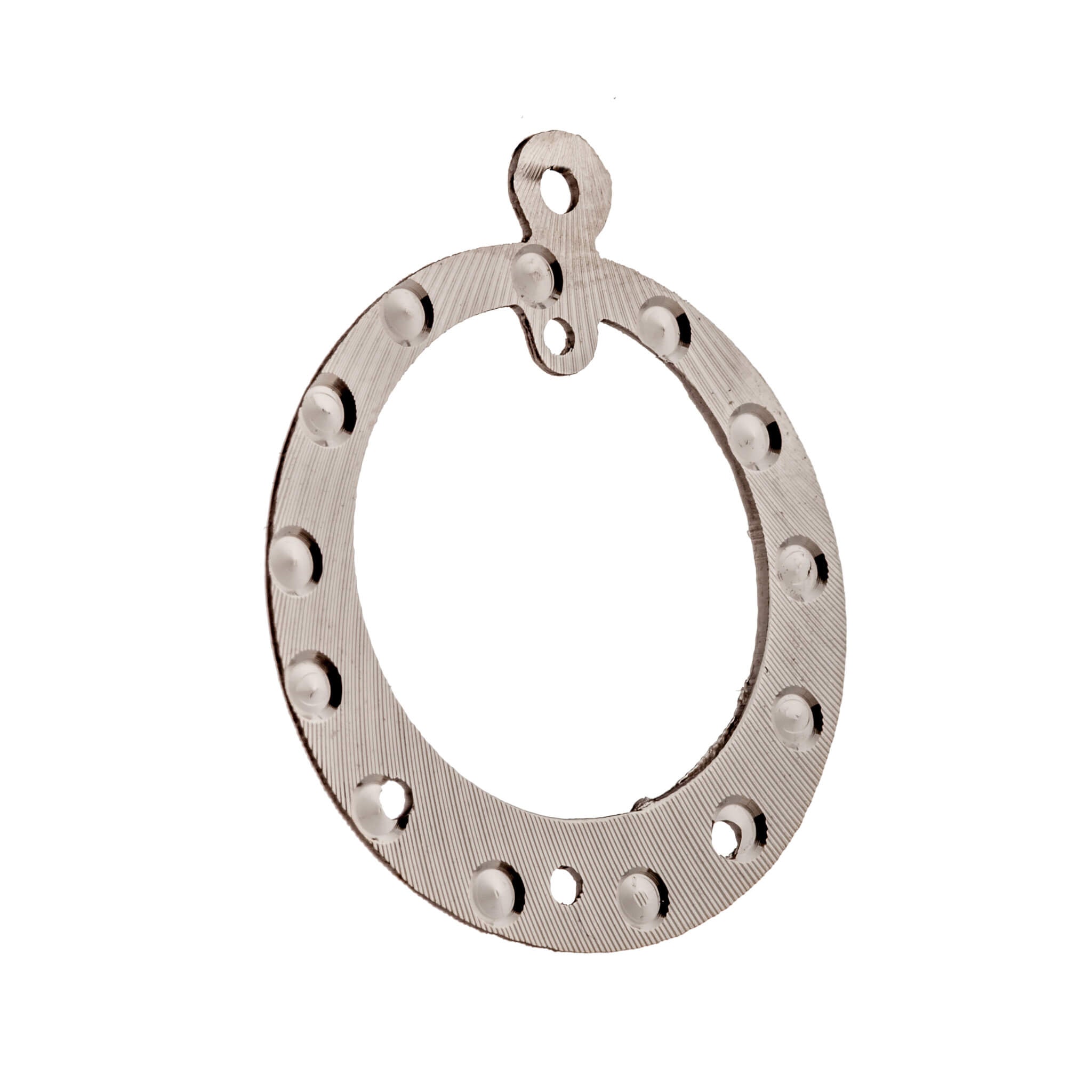 Circle Charm in Sterling Silver 23.1x20x0.4mm
