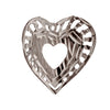 Heart Charm in Sterling Silver 16.8x17.6x0.50mm
