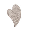 Heart Charm in Sterling Silver 20.31x15x0.71mm
