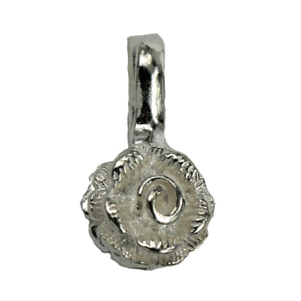 Rose Bud Charm in Sterling Silver 13.2x6.7x5.6mm