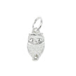 Owl Charm in Sterling Silver 16x5.5mm