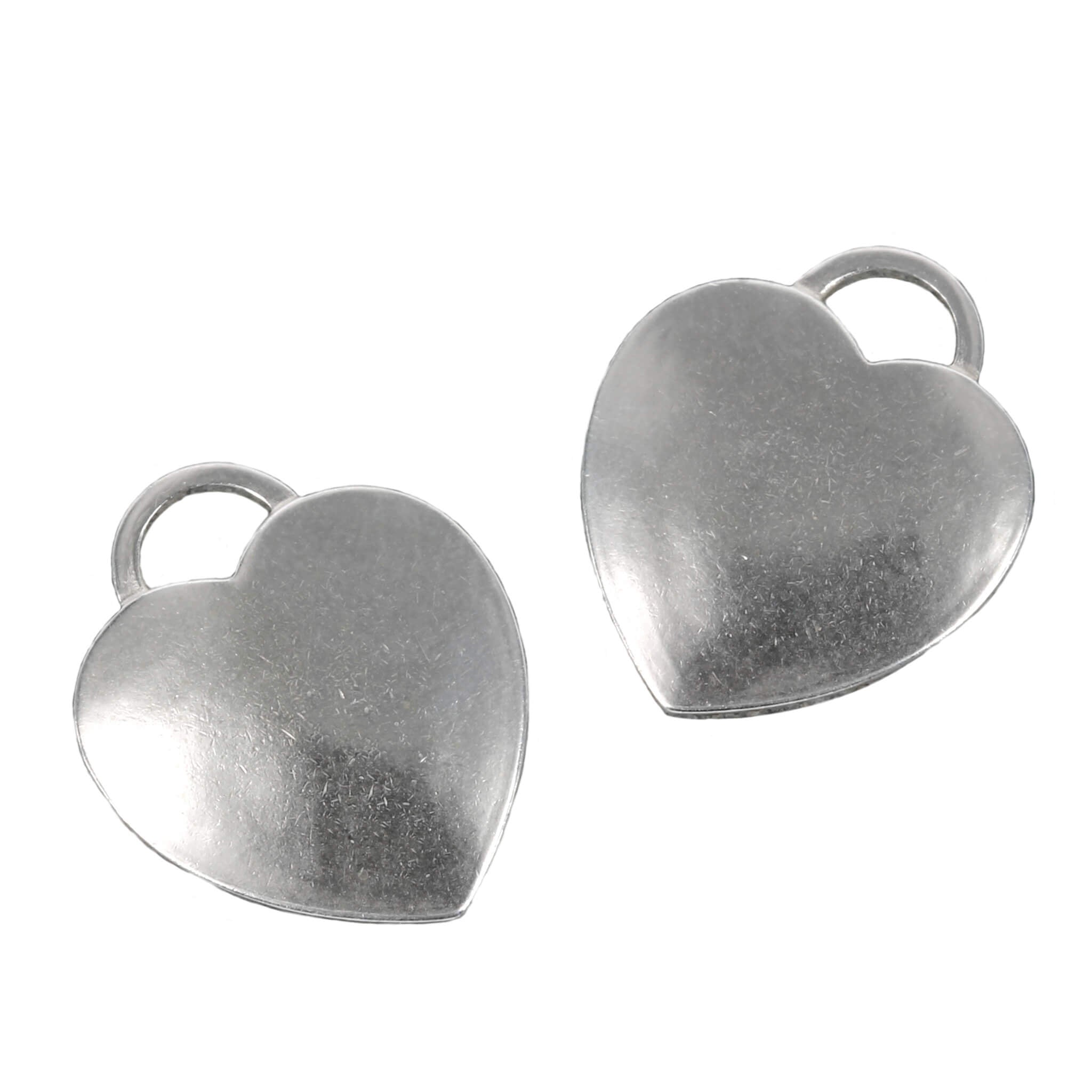 Heart Charm in Sterling Silver 18x15mm