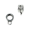 Double-Ring Bead Bail in Sterling Silver 11x5mm