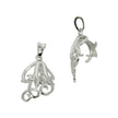 Tentacles Pinch Bail in Sterling Silver 15x32mm